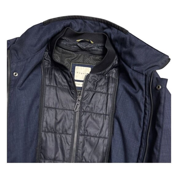 BUGATTI Luxury Designer Water Resistant Blue Business Casual Jacket Mens Medium - Picture 2 of 8